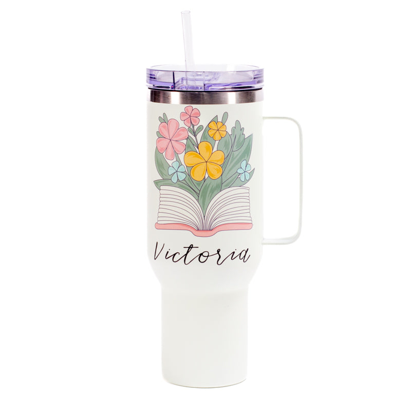 White Stainless Steel Travel Tumbler - 40oz