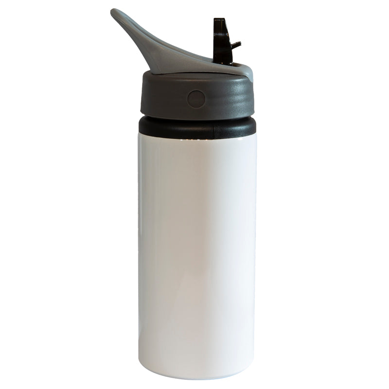 sublimation blanks, dye sublimation supplies, 22oz aluminum bottle with white handle, blanks