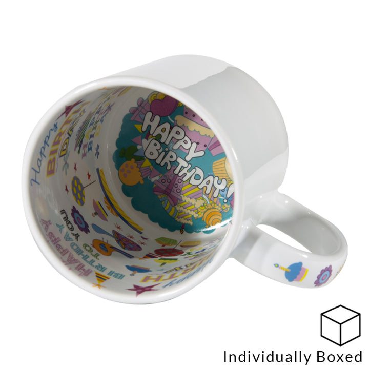 dye sublimation mugs, happy birthday sublimation mug, happy birthday, sublimation blanks, dye sublimation, dye sublimation supplies