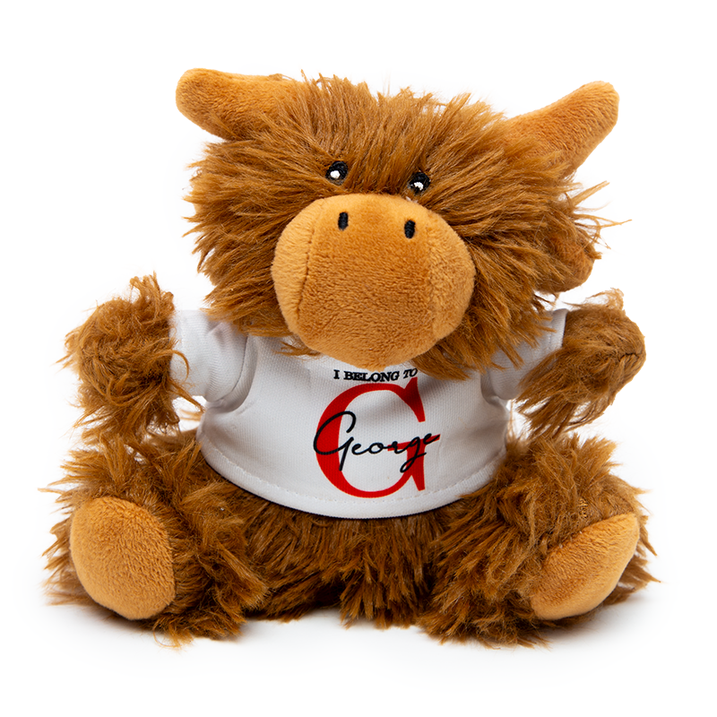 Sublimation Highland Cow Plush Keyring