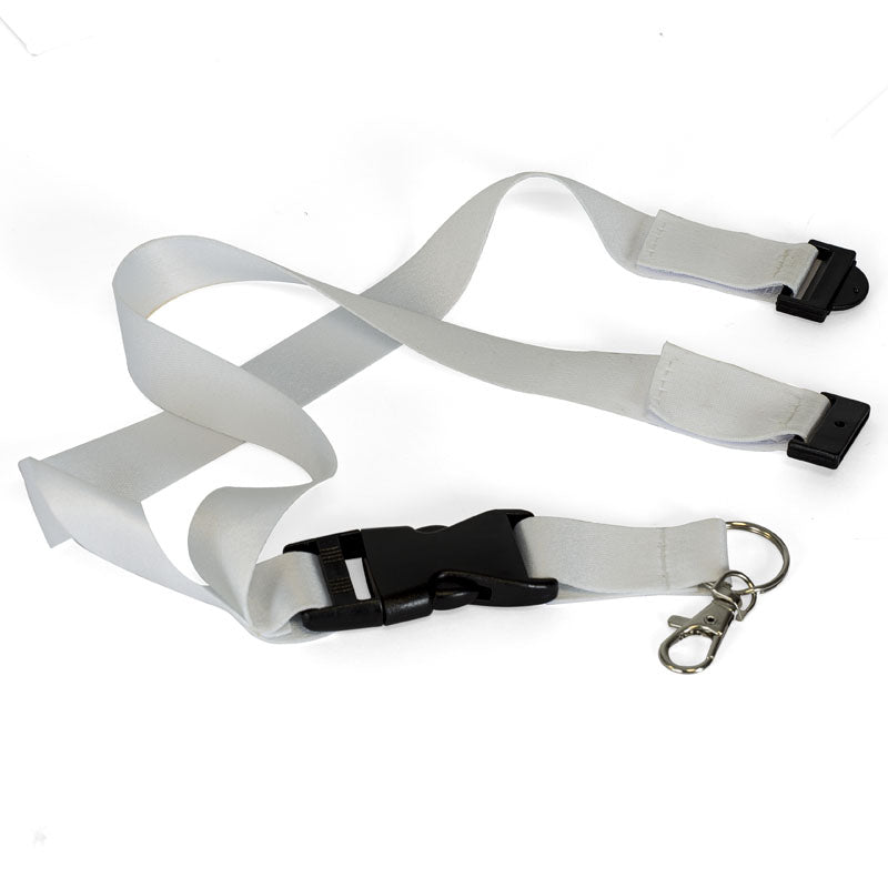 sublimation blanks, white lanyard, dye sublimation