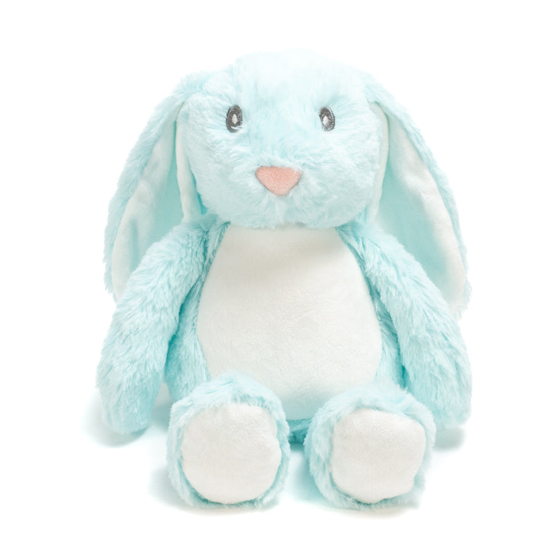 blue sublimation rabbit plush toy, sublimation plush toys, personalised rabbit, sublimation keepsake gifts, sublimation plush toys