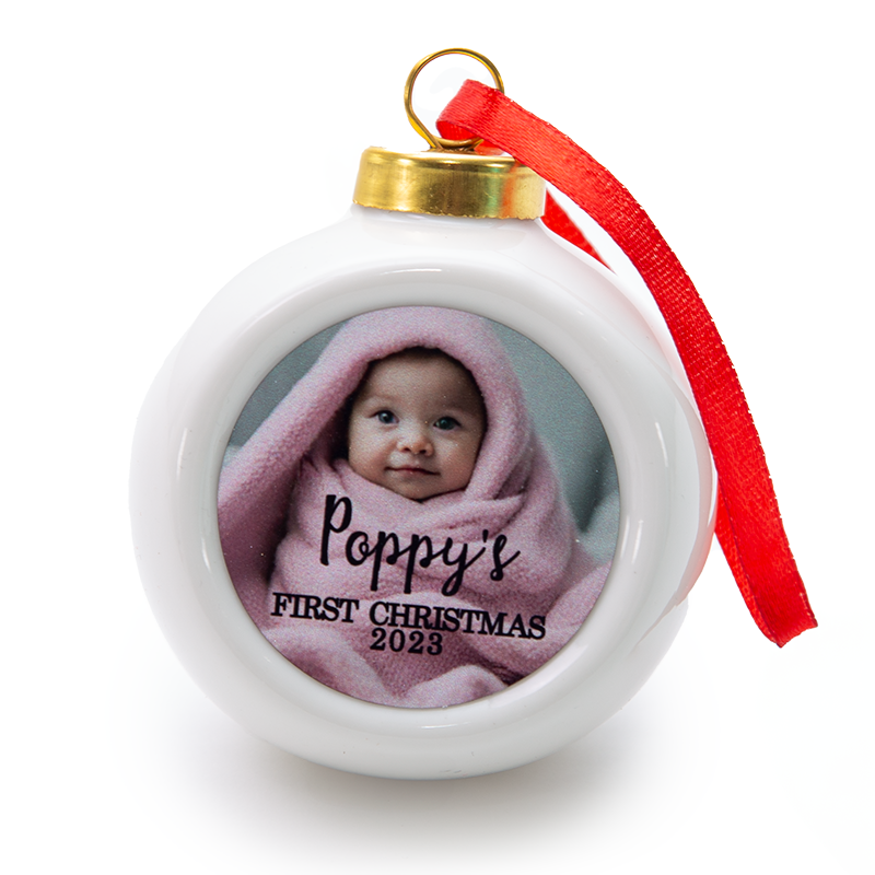 White Christmas Bauble