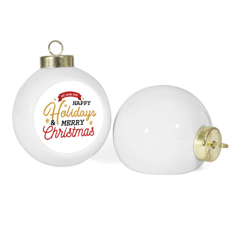 personalisable bauble, sublimation bauble, sublimation christmas decoration