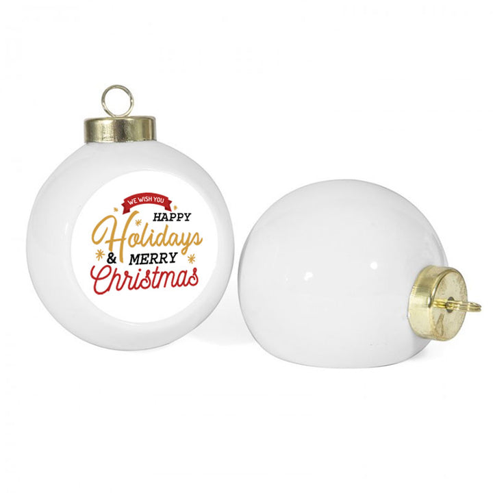 personalisable bauble, sublimation bauble, sublimation christmas decoration