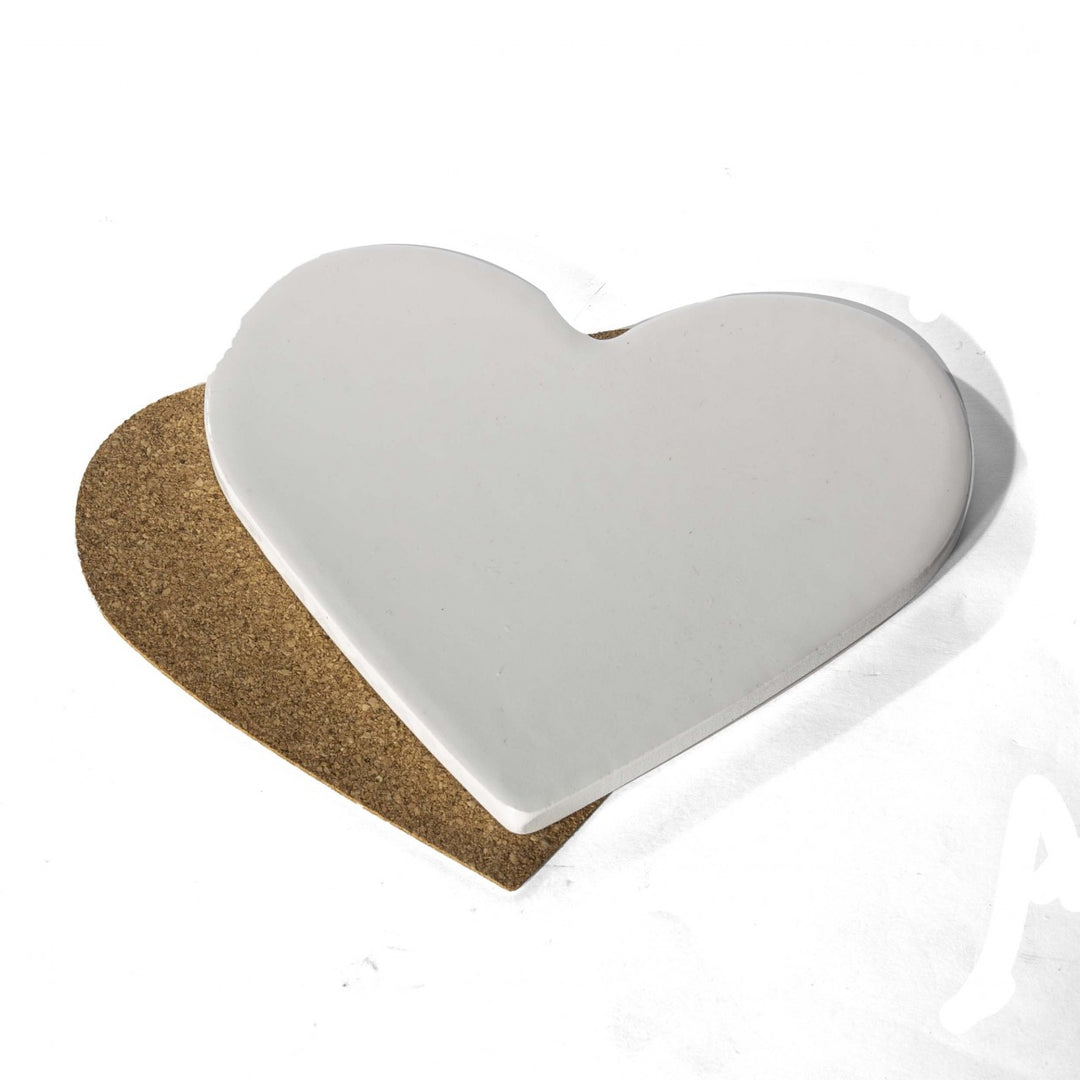 4" ceramic heart coasters, sublimation blanks, dye sublimation