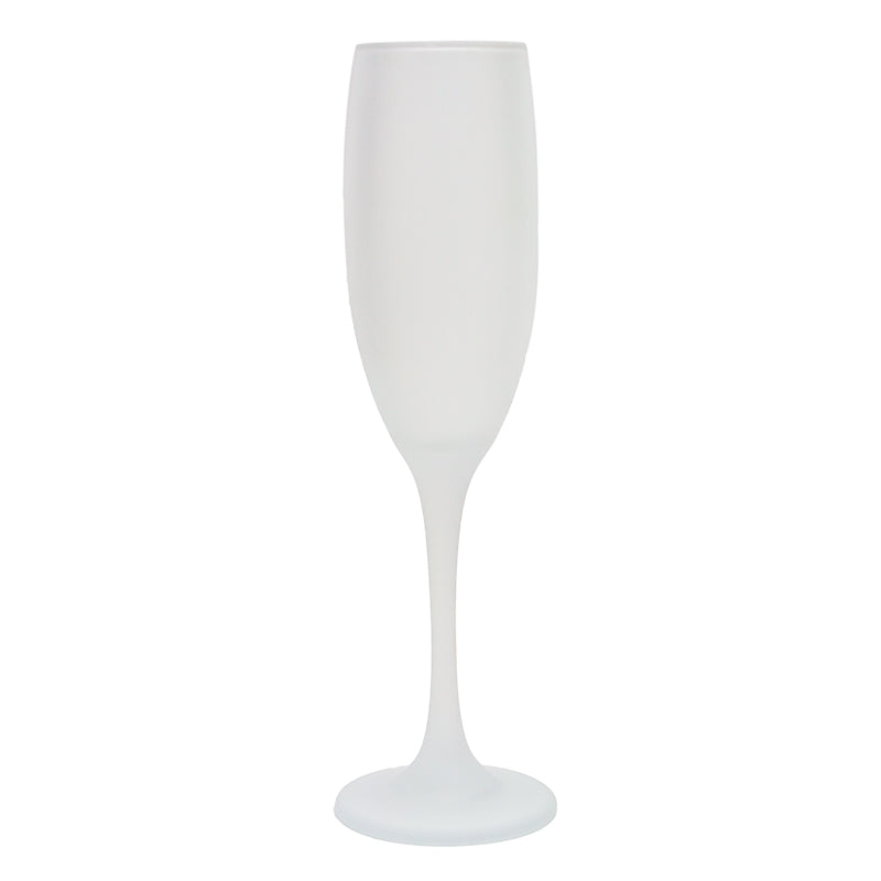 dye sublimation supplies, sublimation drinkware, sublimation glassware, frosted champagne flute glasses, sublimation champagne glasses