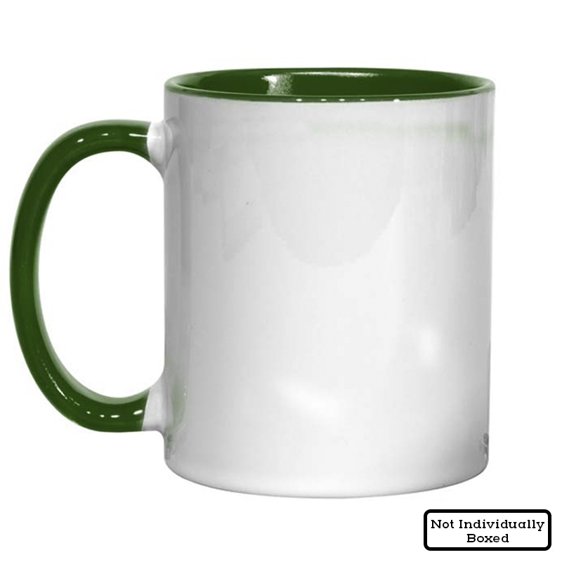 11oz sublimation mugs, inner and handle sublimation mugs, sublimation blanks, sublimation mugs, coloured mugs, dye sublimation supplies