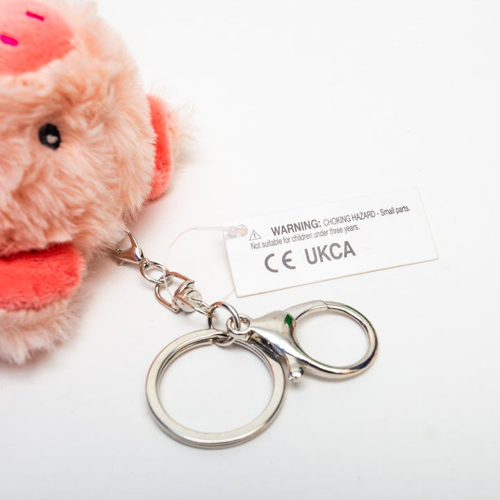 Sublimation Pink Pig Plush Keyring