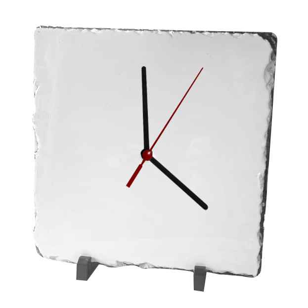 Square Photo Slate Clock, dye sublimation supplies, sublimation photo slates, sublimation clocks, slate clocks, sublimation blanks