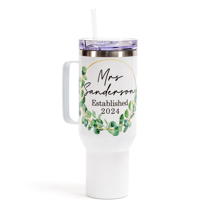 White Stainless Steel Travel Tumbler - 40oz