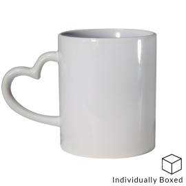 11oz Sublimation Heart Handle Mug